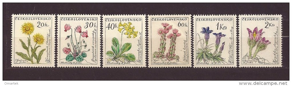 Czechoslovakia 1960 MNH ** Mi 1234-1239 Sc 1013-1018 Flowers, Blumen.Tschechoslowakei - Neufs