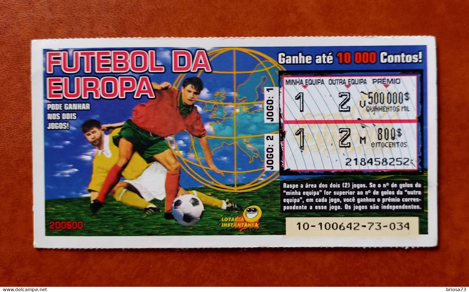 Loterie Instantanée Au Portugal. Football Européen - Lottery Tickets