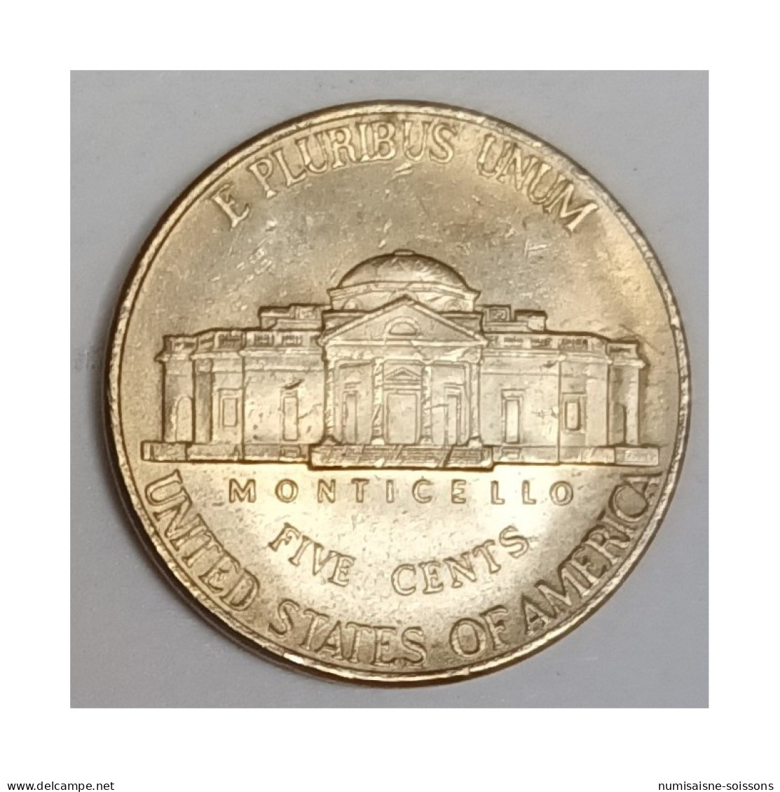 ETATS UNIS - KM A192 - 5 CENTS 1999 P - Philadelphie - Thomas Jefferson - SPL - Otros & Sin Clasificación