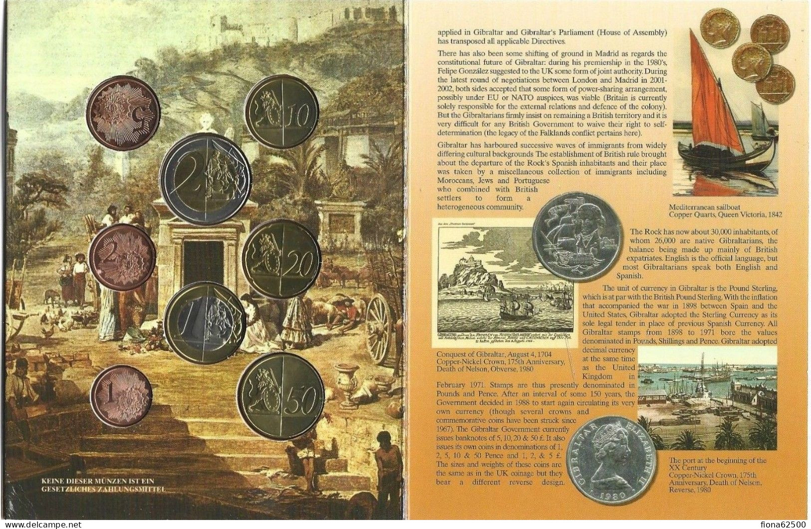 GIBRALTAR . SERIE EUROS 2004 . ESSAIS . - Private Proofs / Unofficial