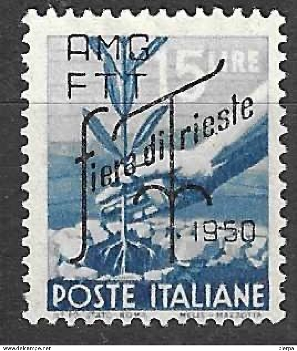TRIESTE ZONA A - 1950 - FIERA TRIESTE - L.15 - NUOVO SENZA GOMMA (YVERT 83A - MICHEL 112 - SS 81) - Mint/hinged