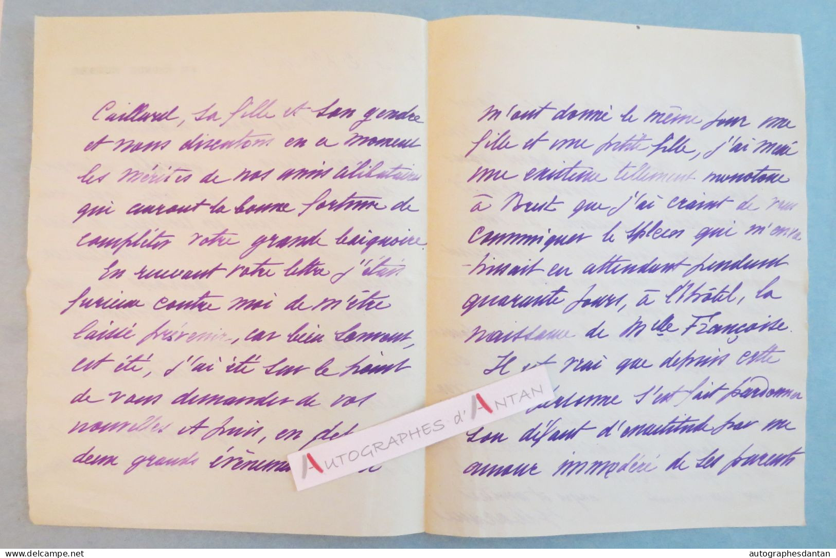 ● L.A.S 1913 Vice Amiral René Julien MARQUIS - Né à Rochefort En Charente Maritime Décédé à Nice - Lettre Autographe - Politiques & Militaires