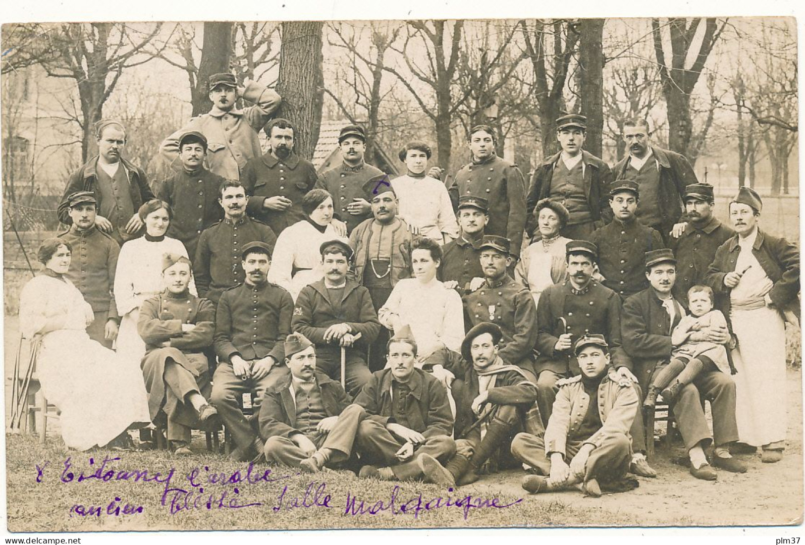 PARIS 7° - Carte Photo - Hôpital Militaire Laënnec, Blessés Et Infirmières Salle Malgaigne, WW1 - Salute, Ospedali