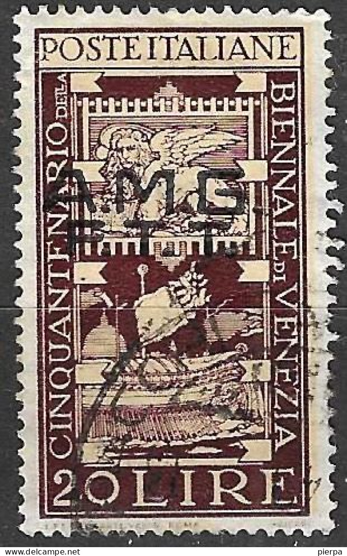 TRIESTE ZONA A - 1949 - BIENNALE - L.20 - USATO (YVERT 34 - MICHEL 61 - SS 37) - Ongebruikt