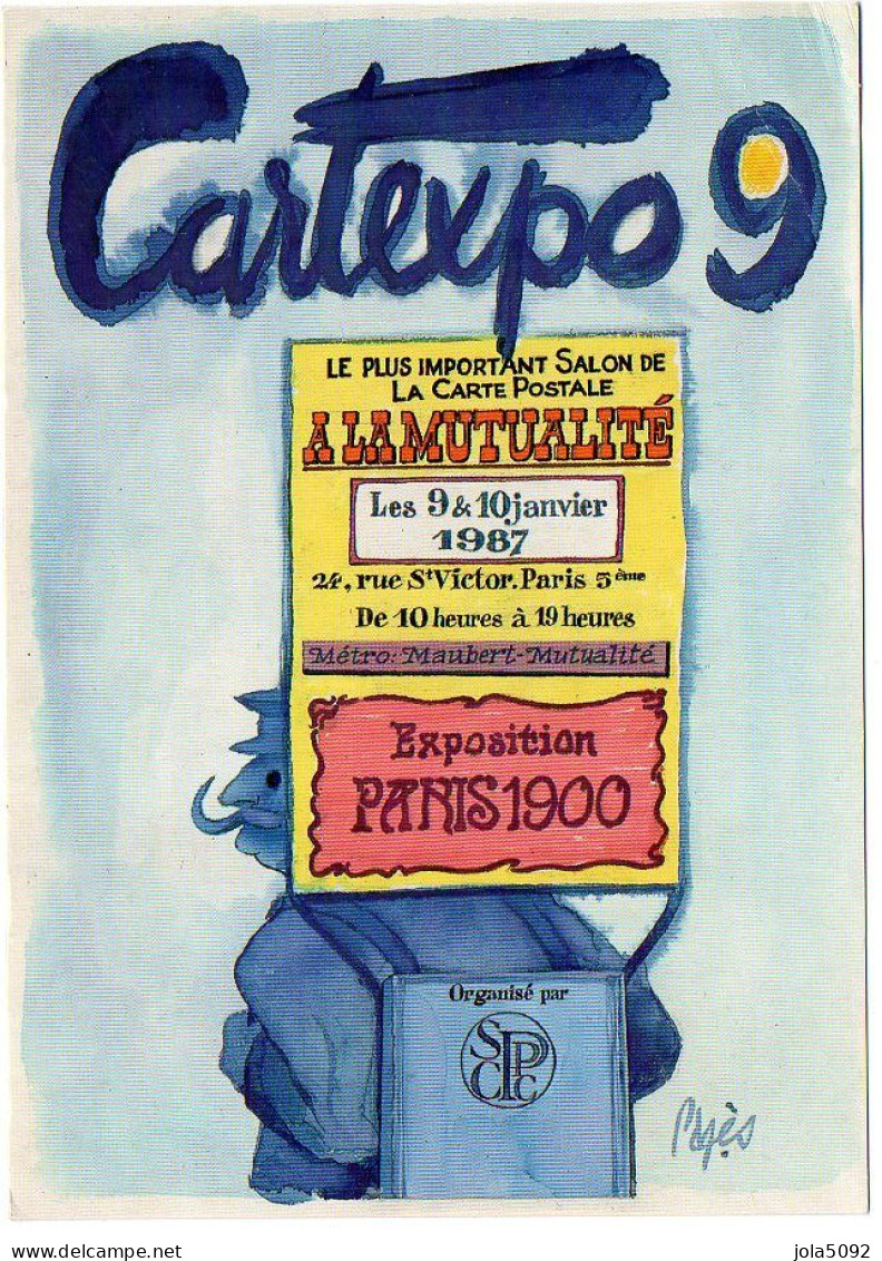 Cartexpo 9 - Salon De La Carte Postale 9/10 Janvier 1987 - Collector Fairs & Bourses