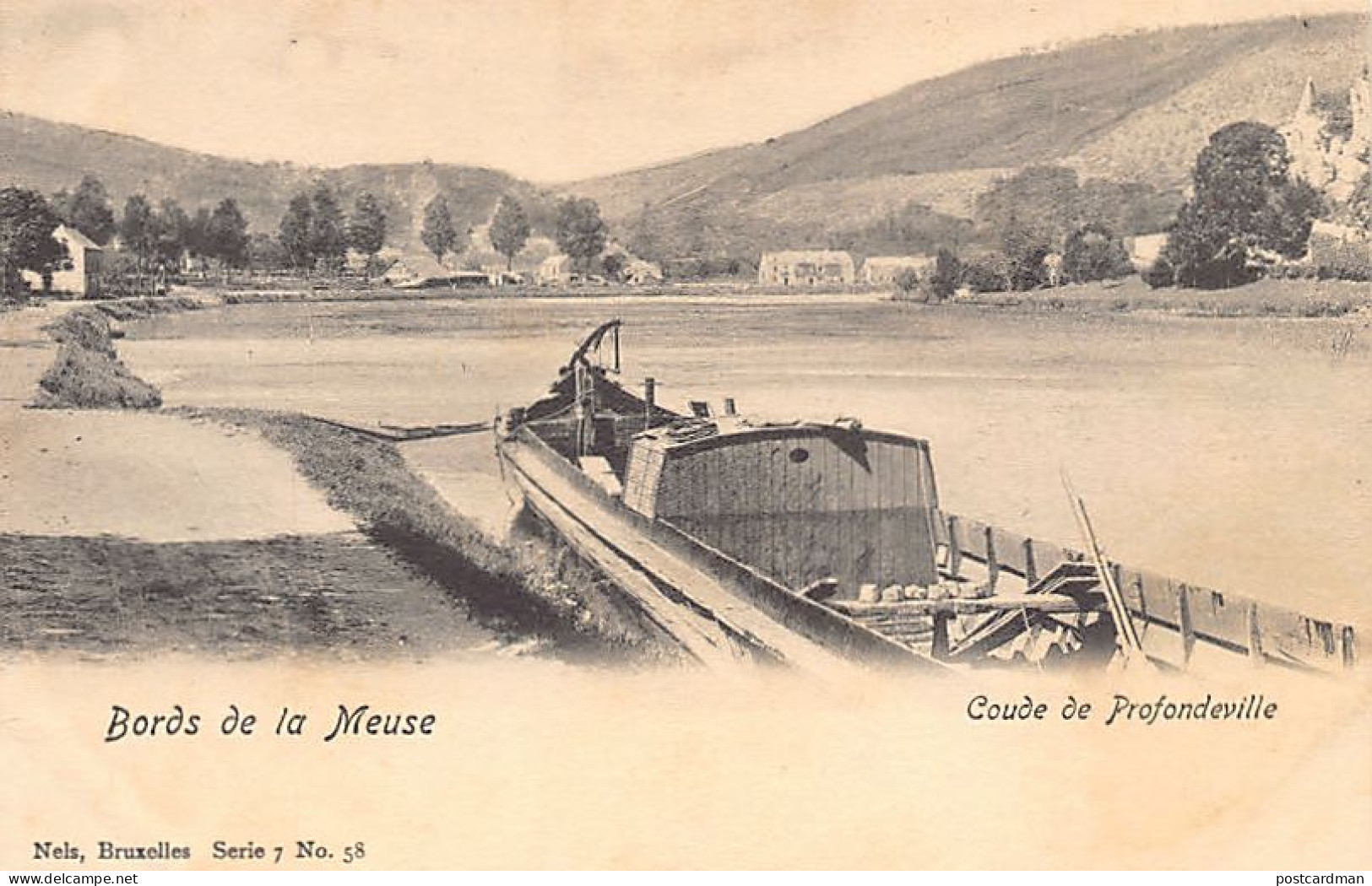 Bords De La Meuse (Namur) Coude De Profondeville - Péniche - Ed. Nels Série 7 N. 58 - Profondeville