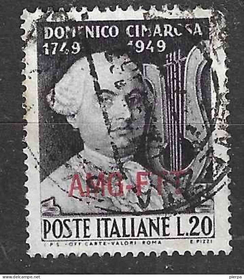 TRIESTE ZONA A - 1949 - CIMAROSA - USATO (YVERT 65 - MICHEL 99 - SS 68) - Mint/hinged