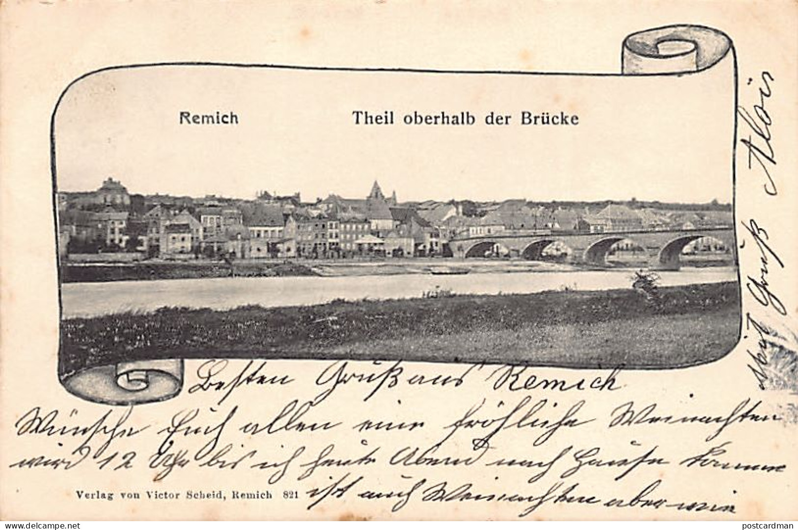 Luxembourg - REMICH SUR MOSELLE - Theil Oberhalb Der Brücke - Ed. V. Scheid 821 - Remich