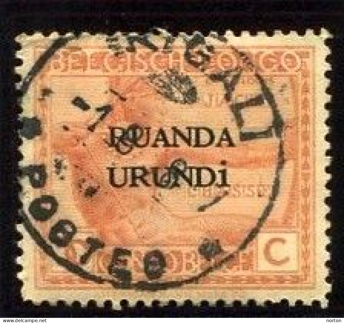 Ruanda-Urundi Kigali Oblit. Keach 7A1 Sur C.O.B. 67 Le 01/08/1928 - Usati