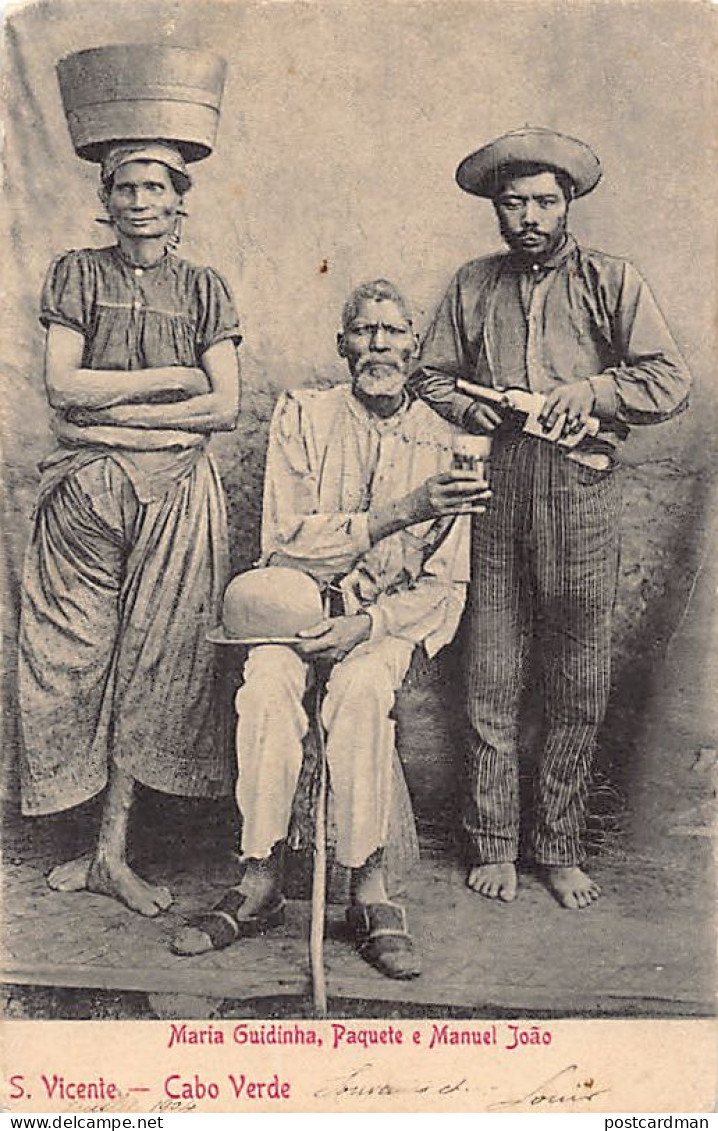 Cabo Verde - SAO VICENTE - Local Types - Maria Guidinha, Paquete E Manuel Joao. - Capo Verde