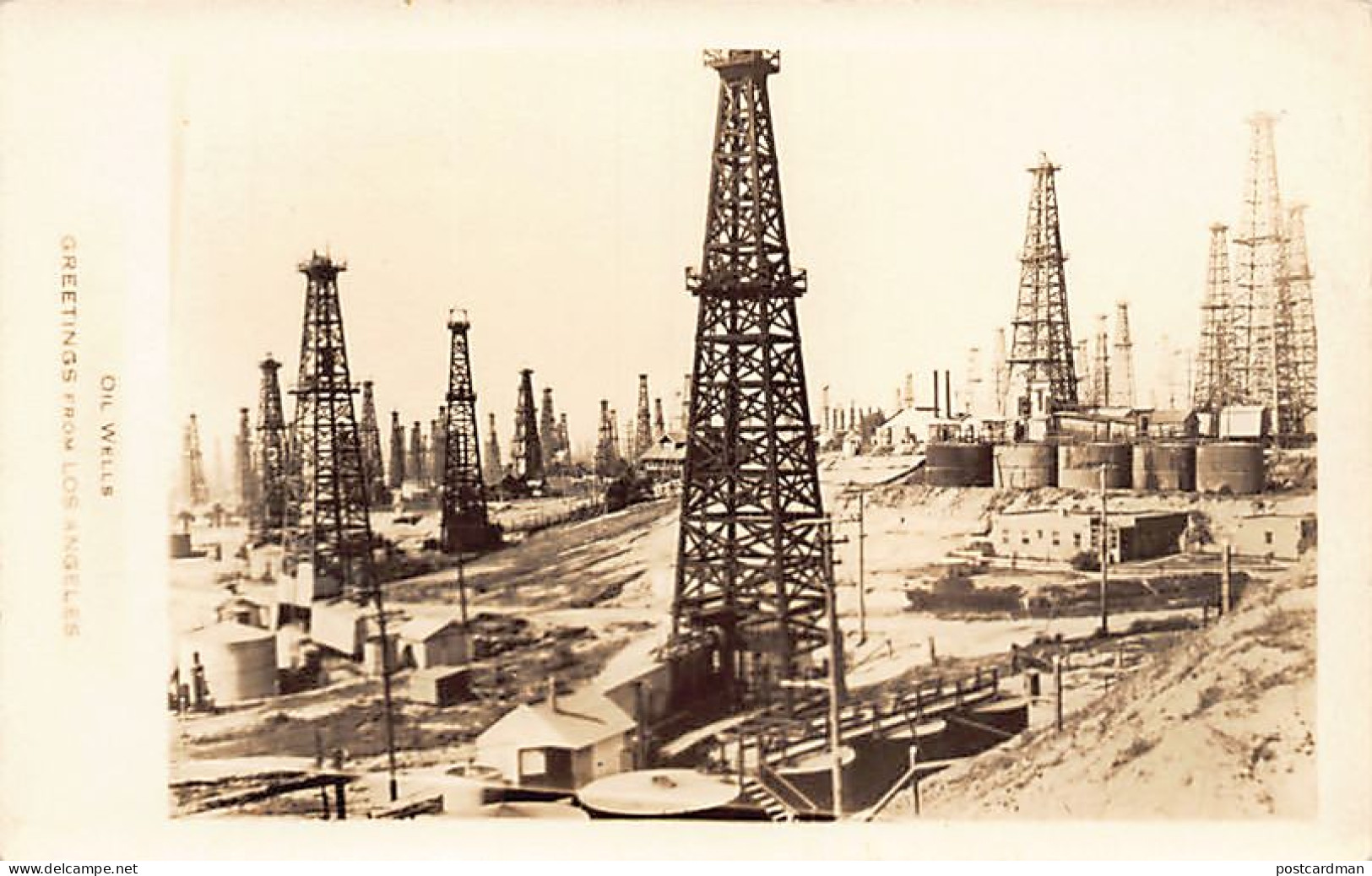 LOS ANGELES (CA) Oil Wells - REAL PHOTO - Los Angeles