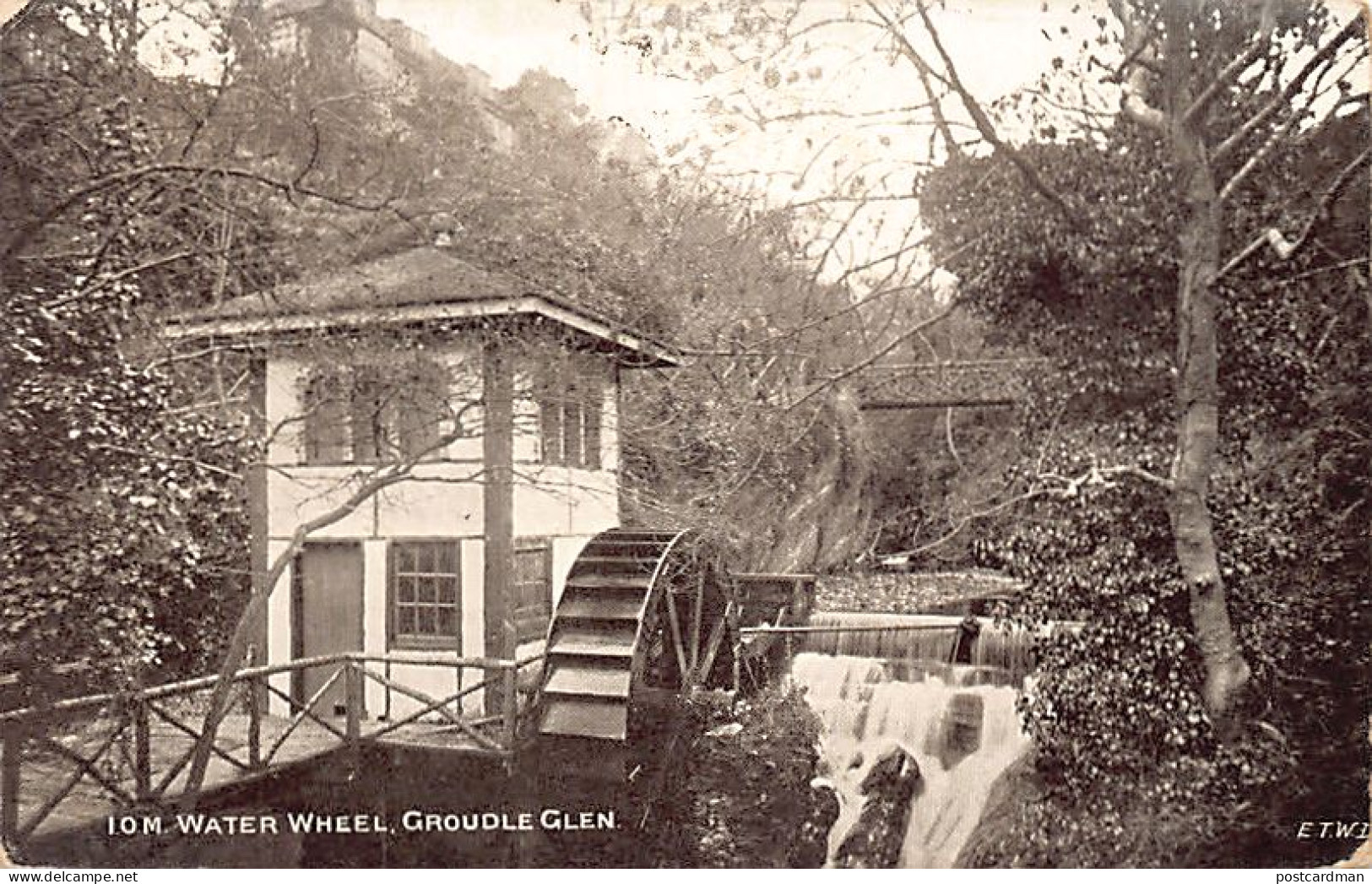 Isle Of Man - Water Wheel, Groudle Glen - Publ. E.T.W.D. - Man (Eiland)