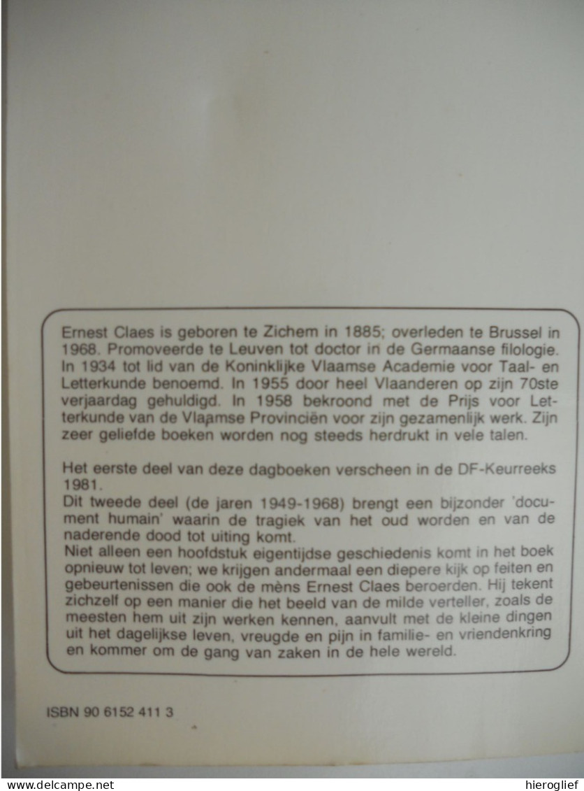 uit de dagboeken van Ernest Claes - het afscheid periode 1949-1968 - Zichem Scherpenheuvel 1983