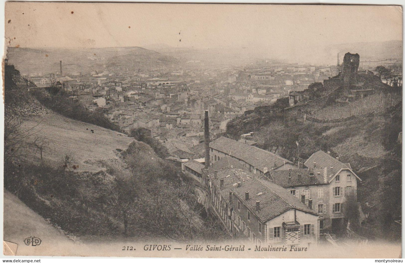 Rhône : GIVORS : Vallée  Saint  Gérald , Moulinerie  Faure  , 1913 - Givors