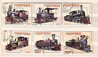 1979  TRAINS - Locomotive   6v.- Used (O)   MOZAMBIQUE - Mozambique