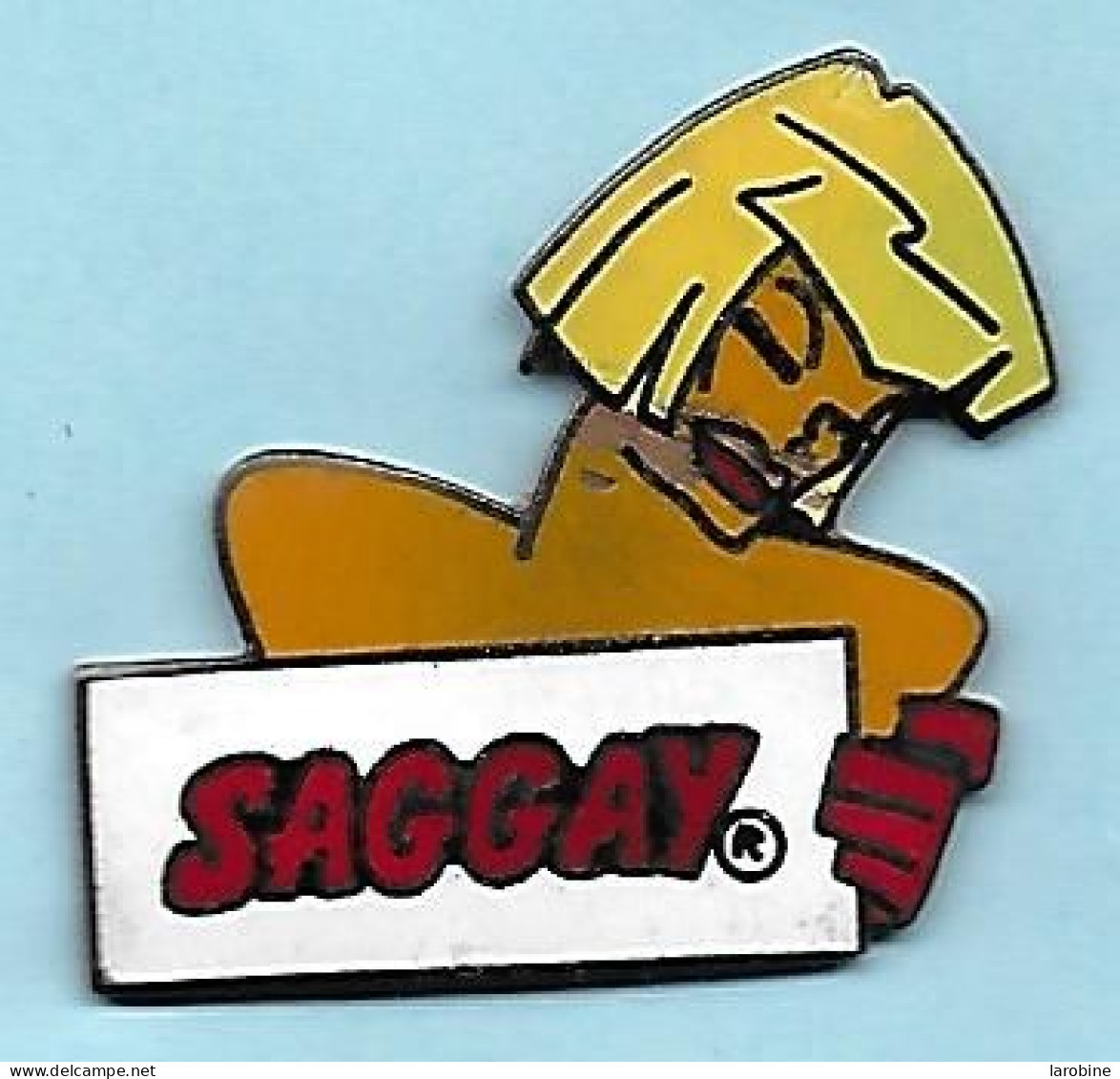 @@ Saggay F. THOMAS Pin-ups Blonde Avec Logo SAGGAY. (3.70x4.00) EGF @@bd31 - Pin-ups