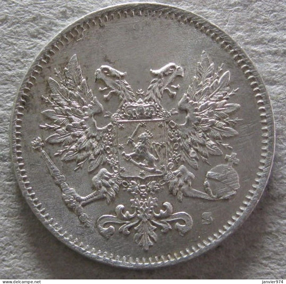 Finlande 25 Pennia 1917 S Nicholas II, En Argent. KM# 6, Unc - Neuve - Finland