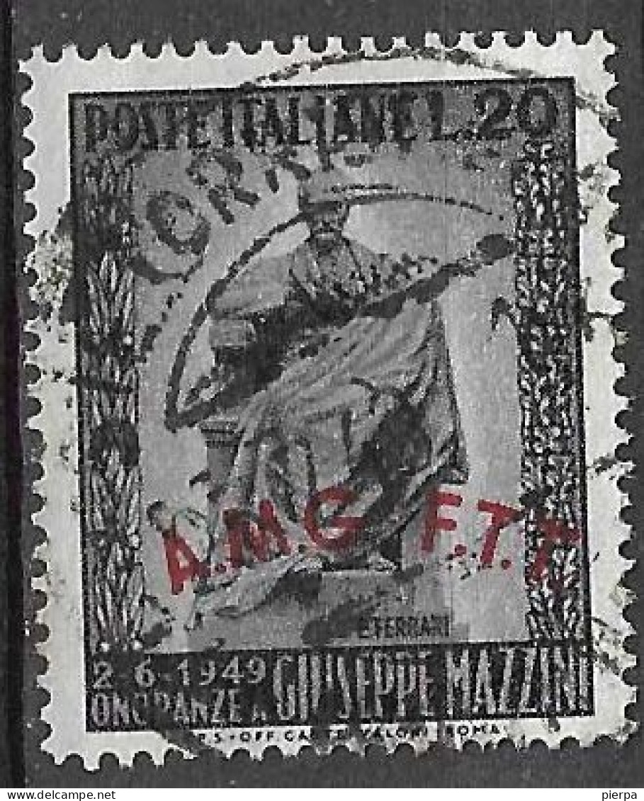 TRIESTE ZONA A - 1949 - MAZZINI  - USATO (YVERT 42 - MICHEL 71 - SS 47) - Mint/hinged