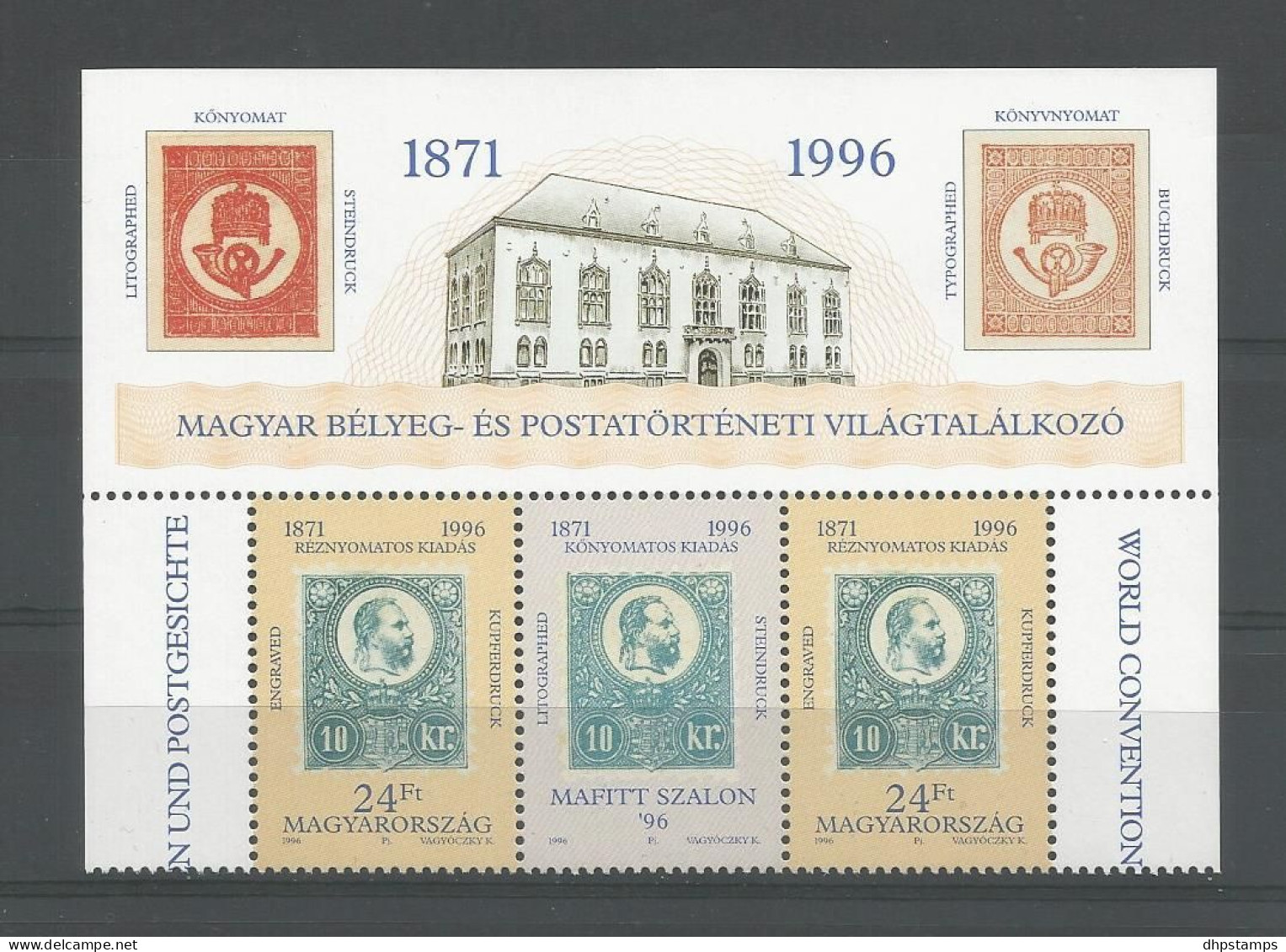 Hungary 1996 Postal History From Sheet Y.T. 3568 ** - Nuevos