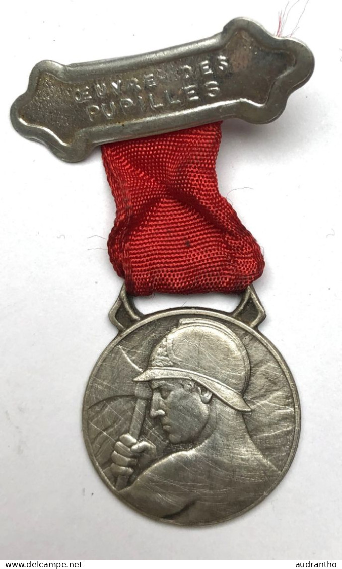 Médaille 3ème République - Sapeurs Pompiers - Oeuvre Des Pupilles Des Sapeurs Pompiers Français - Feuerwehr