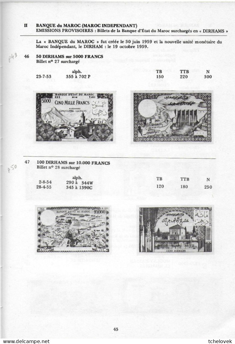 (Livres). Rare. M. Muszynski Et Al. Le Papier-Monnaie Du Maroc. 1974. 62 P - Books & Software