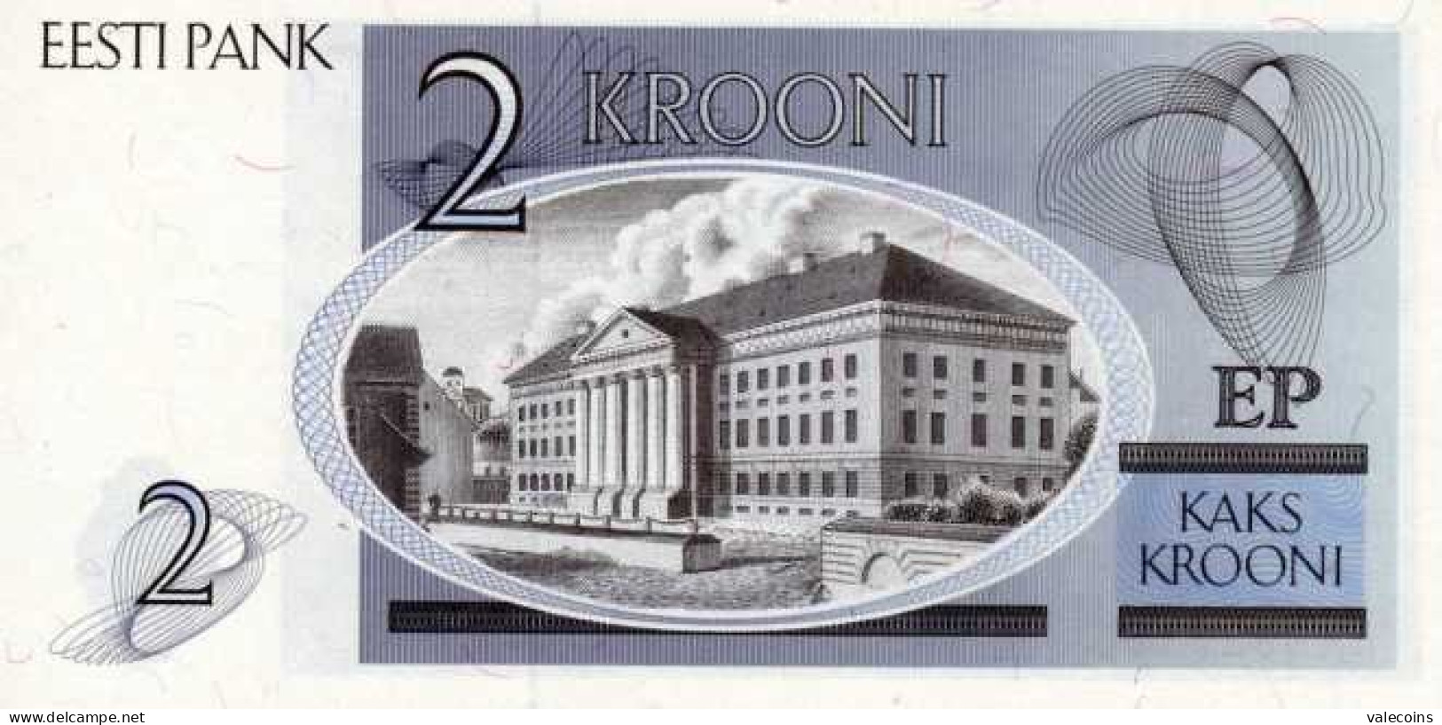 ESTONIA EESTI - 1992 - 2 Krooni - P. 70 - Serie AA - FDS/UNC - Estland