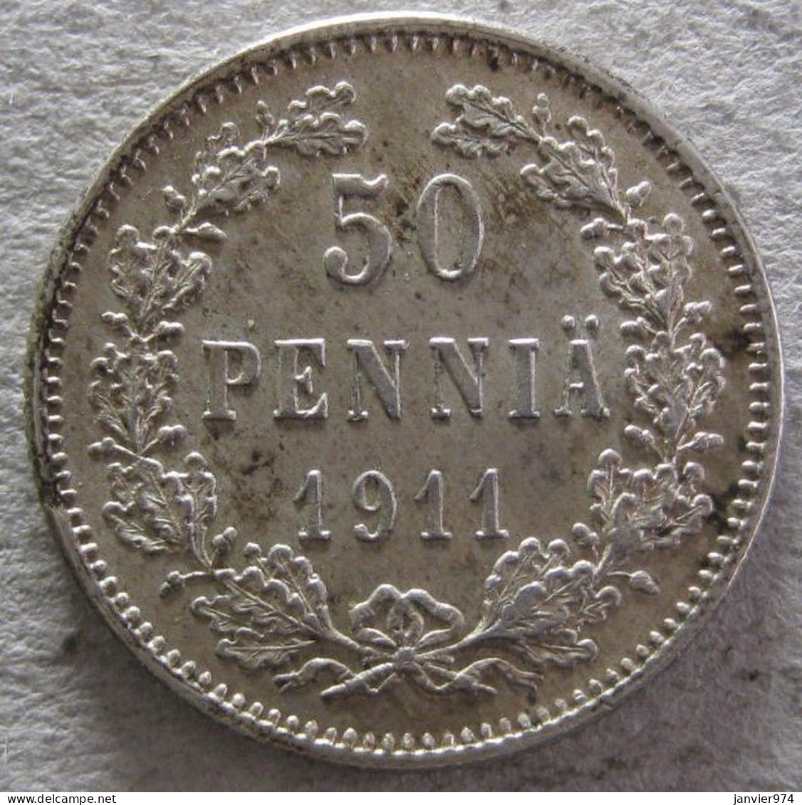 Finlande. 50 Pennia 1911 L .  En Argent . KM# 2.2, Superbe - Finlandia