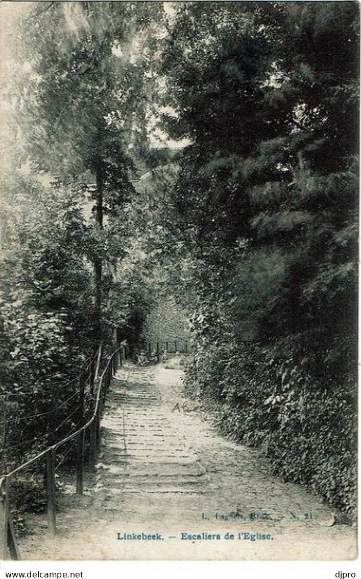 Linkebeek  Escalier De L'eglise   N 21 1904 - Linkebeek