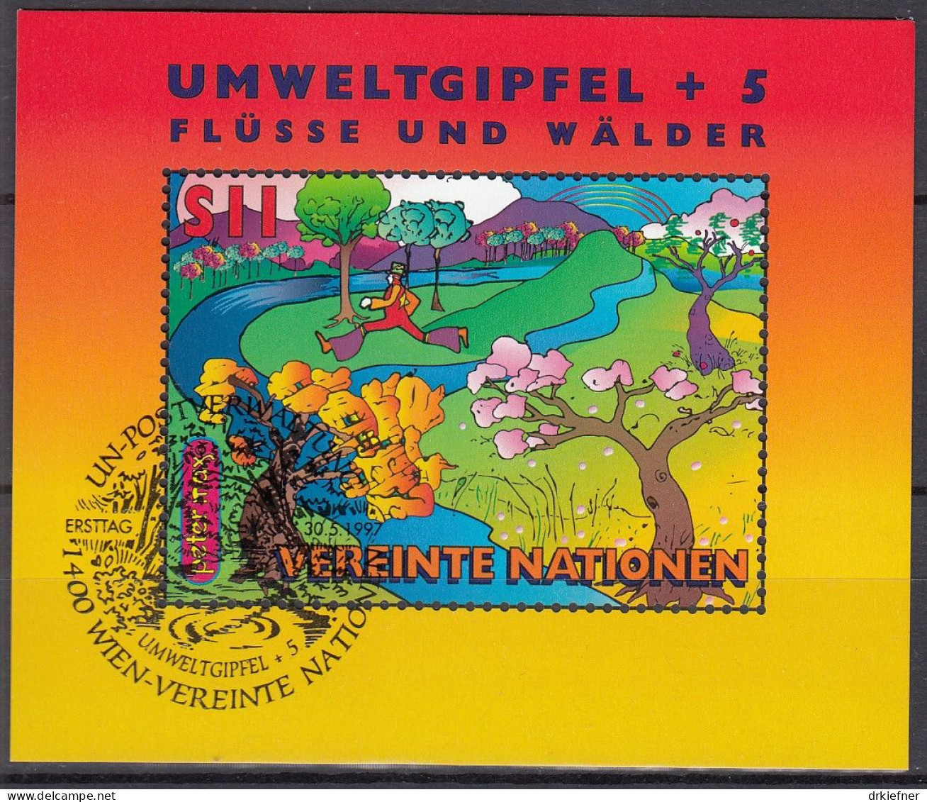 UNO WIEN  Block 8, Gestempelt, Umweltgipfel, 1997 - Blokken & Velletjes