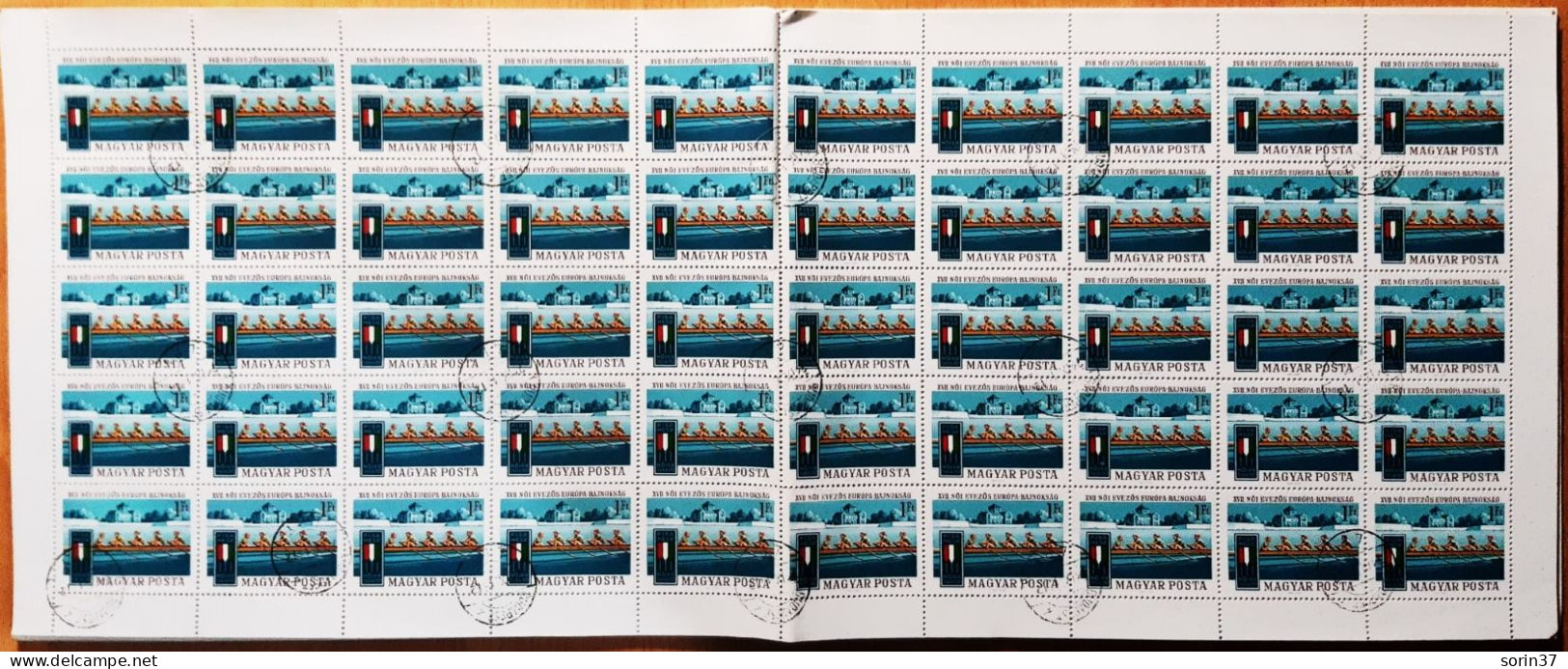 Hungria Pliego 50 Sellos Año 1970  Usado  Deportes Acuaticos - Used Stamps