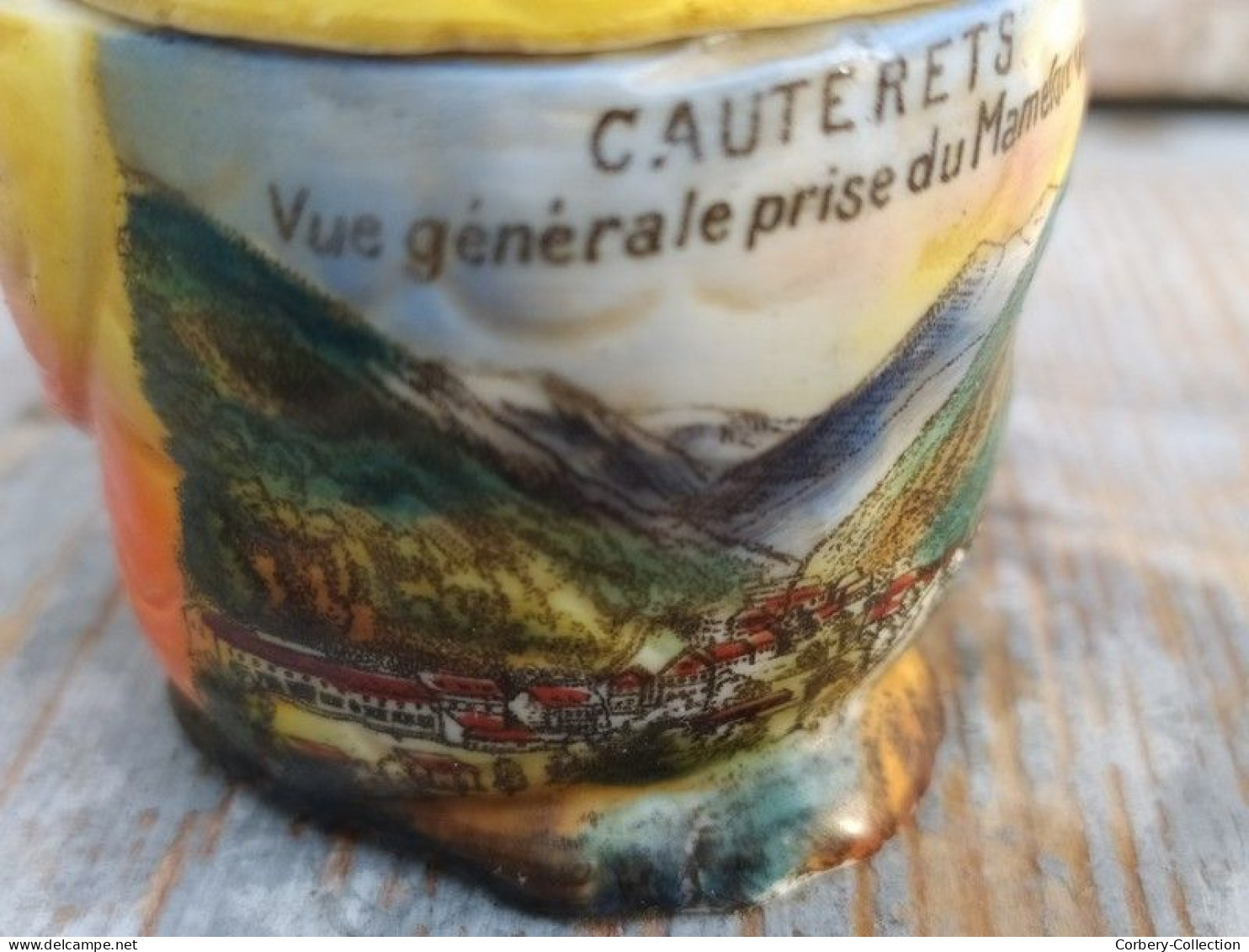 Salière Moutardier Perroquet Porcelaine Allemande Cauterets