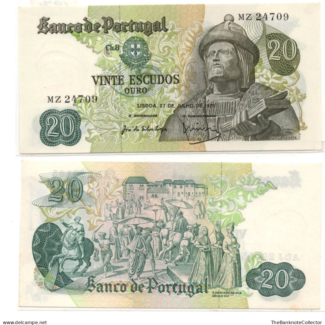 Portugal 20 Escudos 1971 P-173  UNC - Portogallo