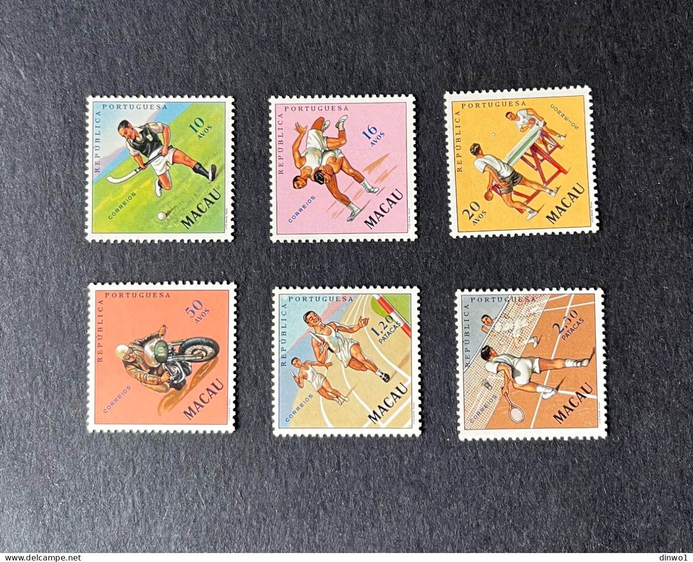 (Tv) Macao Macau - 1962 Sports Complete Set - Af. 397 To 402 - MNH - Unused Stamps