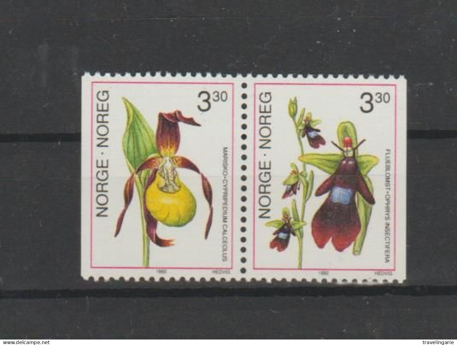 Norway 1992 Orchids Pair MNH ** - Orchideeën