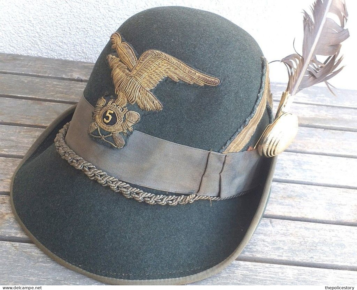 Cappello Alpino E.I. Ufficiale Del 5° Reggimento Alpini Anni '50/60 - Helme & Hauben