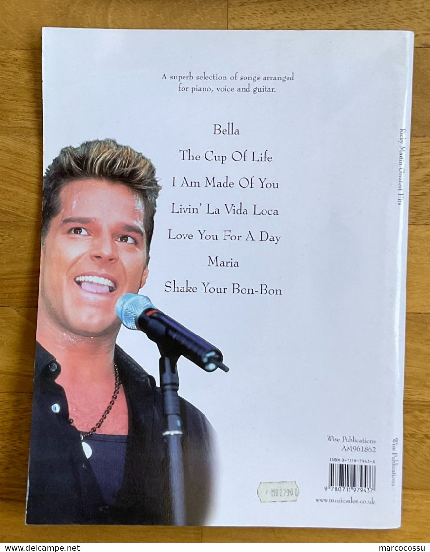 CANZONIERE RICKY MARTIN - Andere & Zonder Classificatie