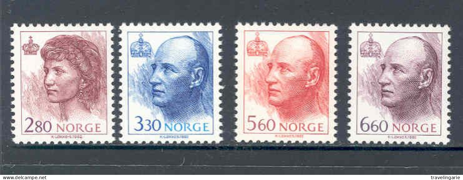 Norway 1992 King Harald V  Definitves Low Values  NH ** - Neufs