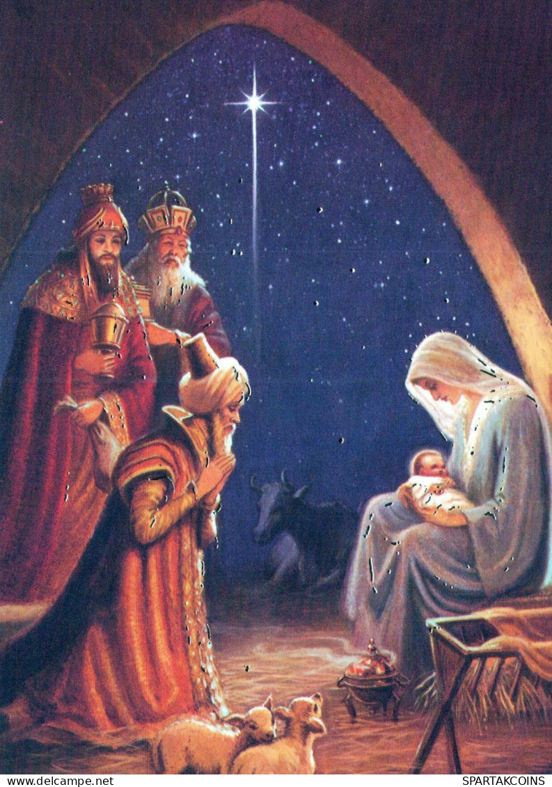 Virgen Mary Madonna Baby JESUS Christmas Religion Vintage Postcard CPSM #PBP819.GB - Jungfräuliche Marie Und Madona