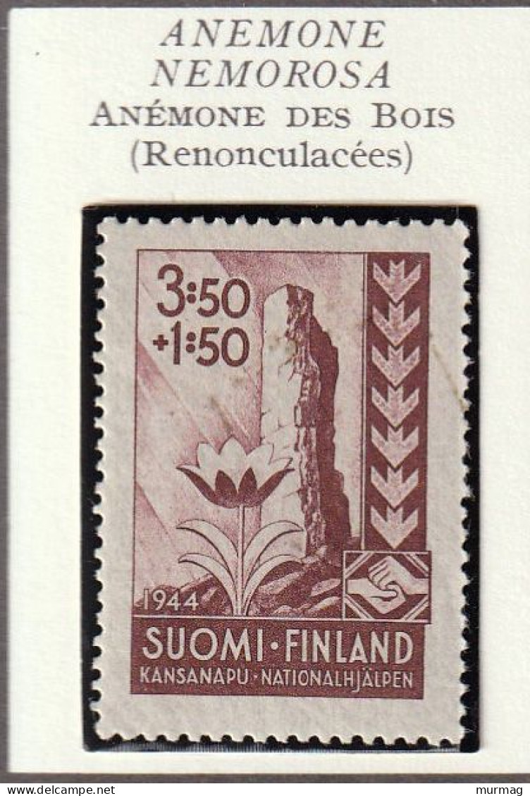 FINLANDE - Flore, Anémone Des Bois - 1944 - MH - Unused Stamps