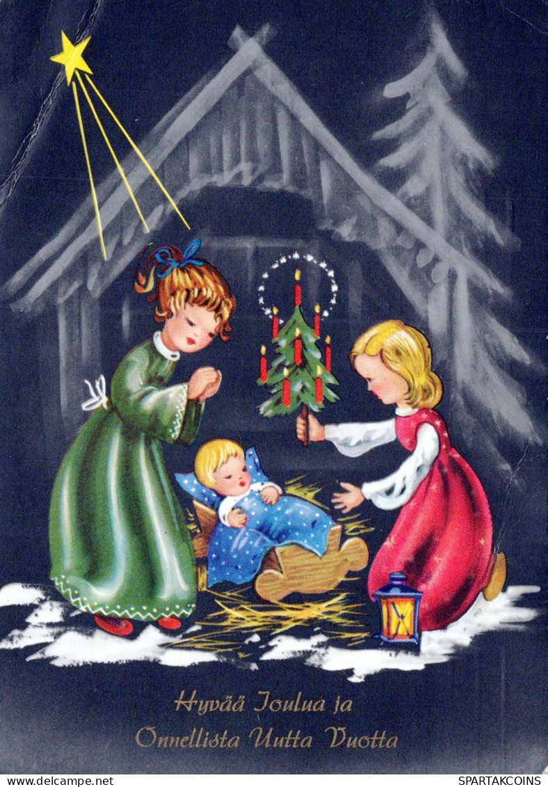 JÉSUS-CHRIST Bébé JÉSUS Noël Religion Vintage Carte Postale CPSM #PBP695.FR - Jesus