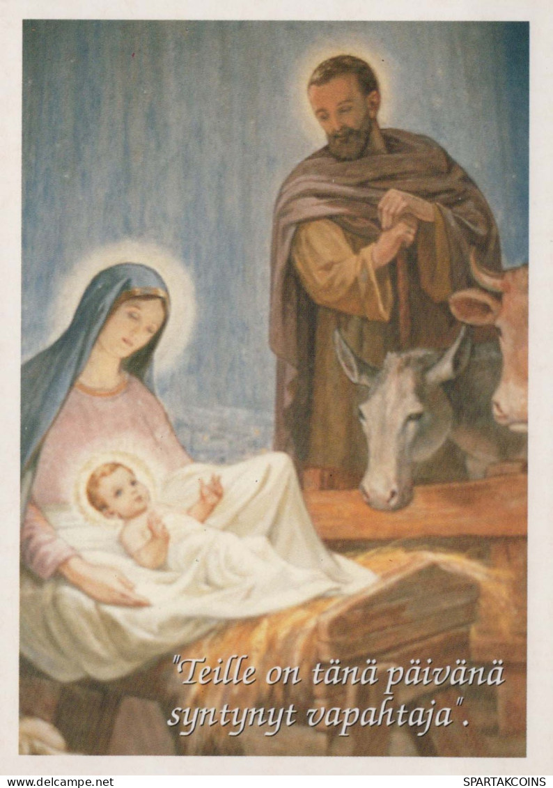 Vierge Marie Madone Bébé JÉSUS Noël Religion Vintage Carte Postale CPSM #PBB918.FR - Jungfräuliche Marie Und Madona