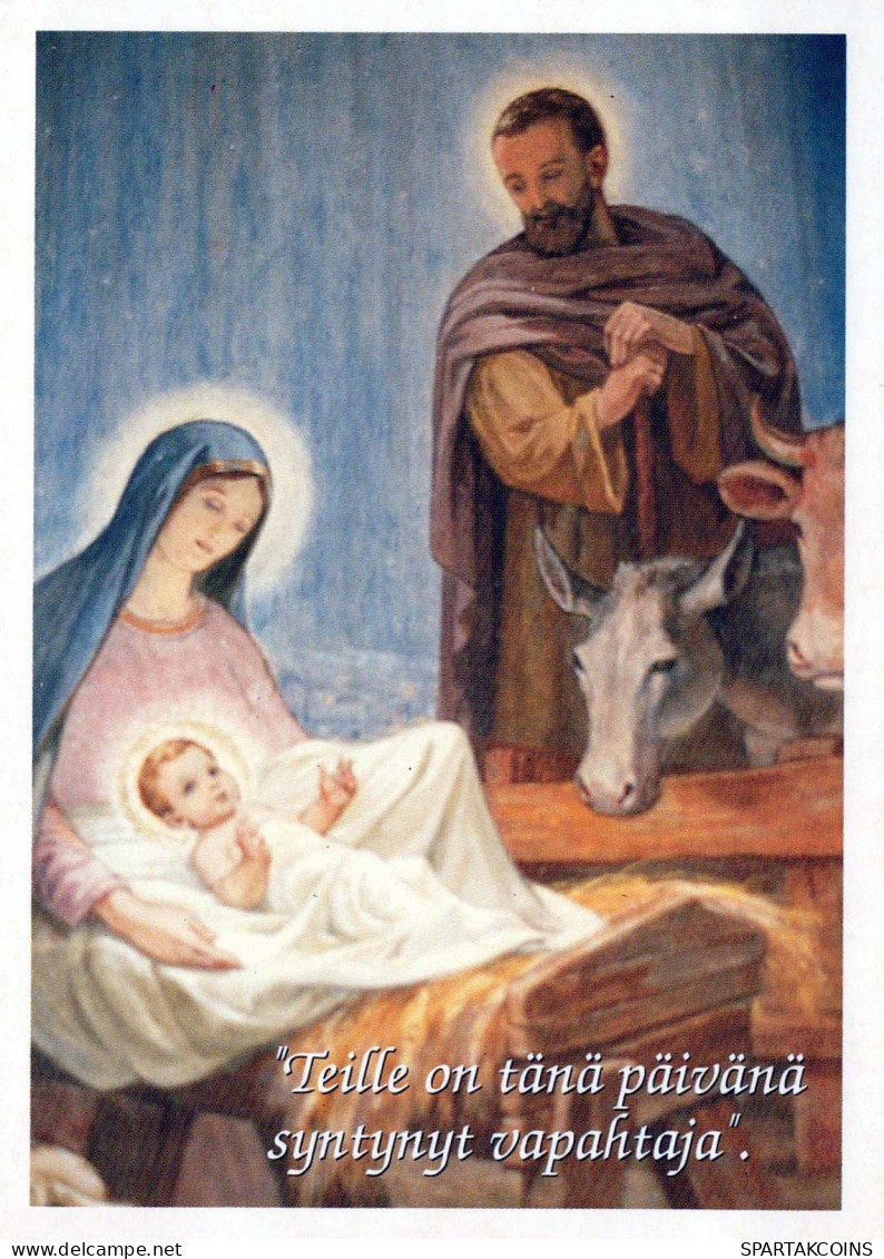 Vierge Marie Madone Bébé JÉSUS Noël Religion Vintage Carte Postale CPSM #PBB918.FR - Jungfräuliche Marie Und Madona