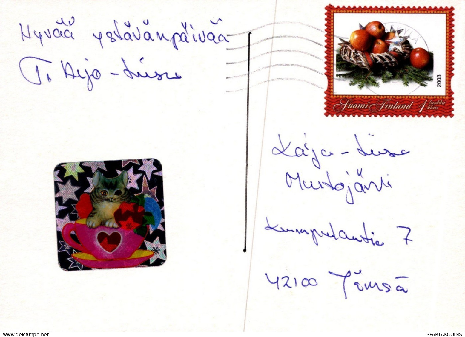 LION GROS CHAT Animaux Vintage Carte Postale CPSM #PAM006.FR - Leoni