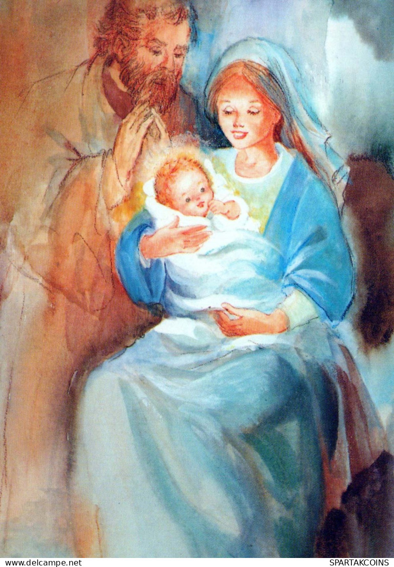 Jungfrau Maria Madonna Jesuskind Weihnachten Religion Vintage Ansichtskarte Postkarte CPSM #PBB919.DE - Vergine Maria E Madonne