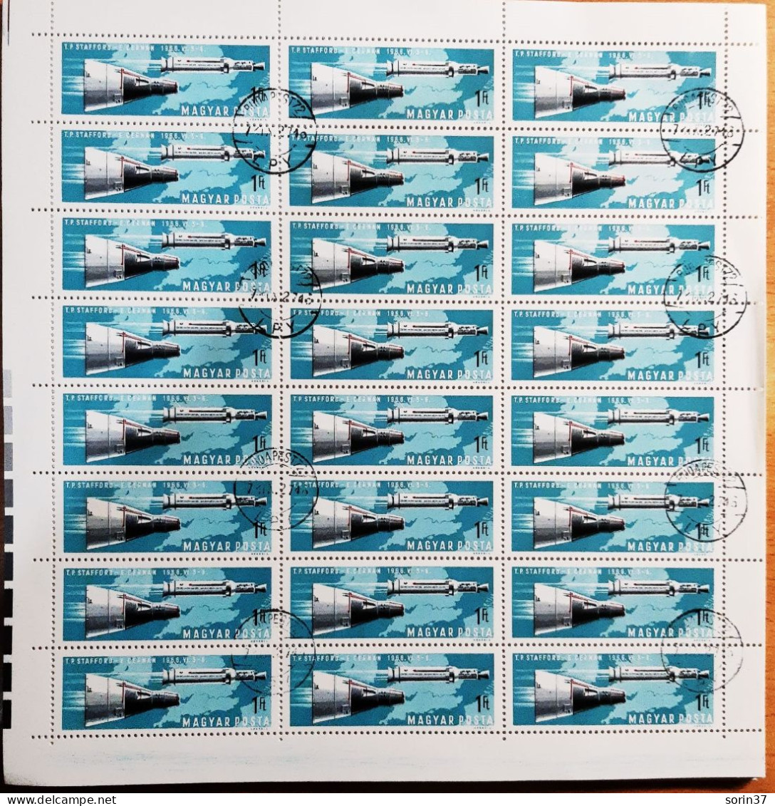 Hungria Pliego 24 Sellos Año 1966  Usado  Cosmos - Used Stamps