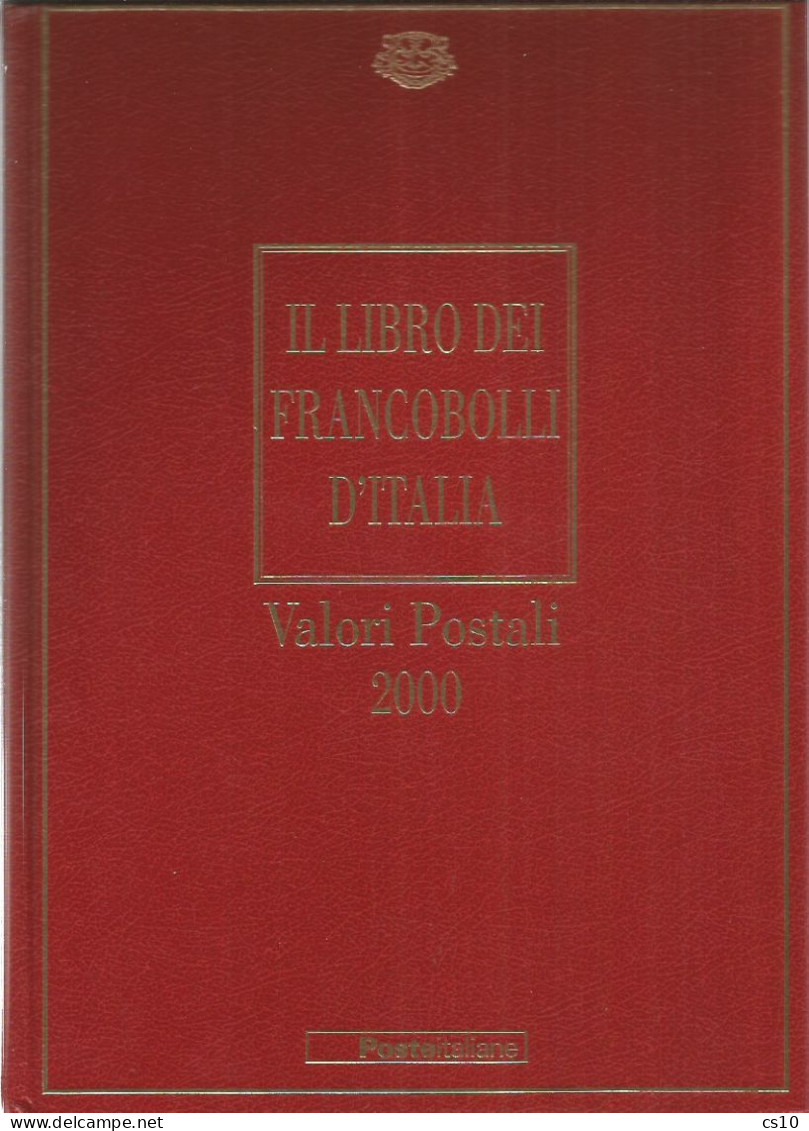 2000 Valori Postali - Libro Annata Francobolli D'Italia - PERFETTO - CON TUTTE LE TASCHINE APPLICATE -SENZA FRANCOBOLLI - Volledige Jaargang