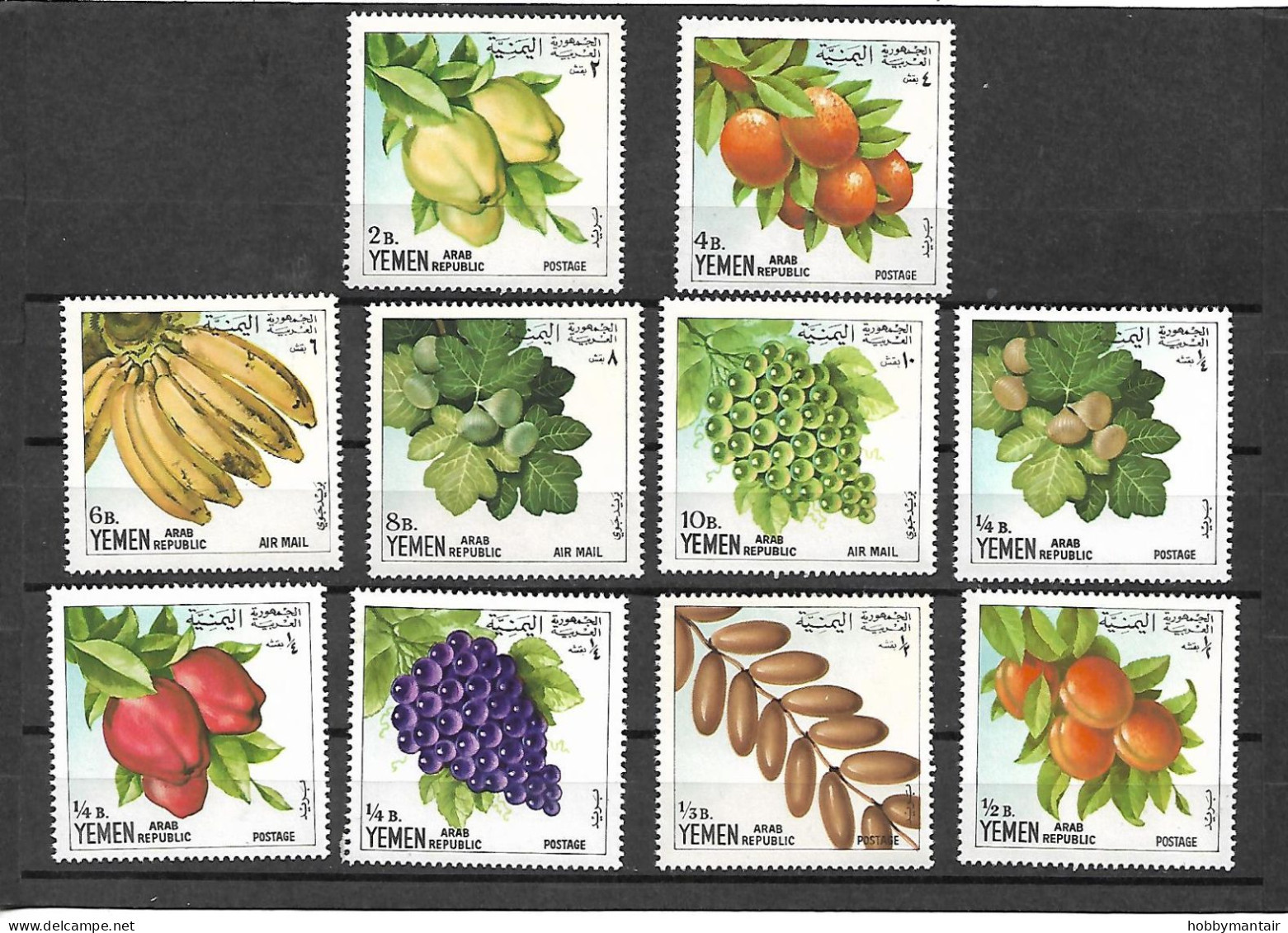 YEMEN1967 , FRUIT 10v. MNH** - Andere & Zonder Classificatie