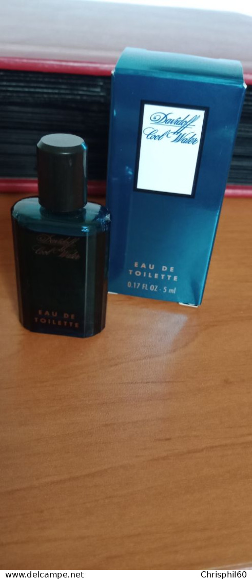 Miniature Eau De Toilette Cool Water De Davidoff - Miniatures Hommes (avec Boite)