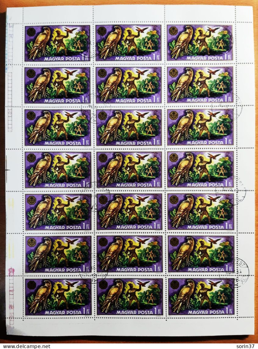 Hungria Pliego 21 Sellos Año 1971 Usado Caza - Used Stamps