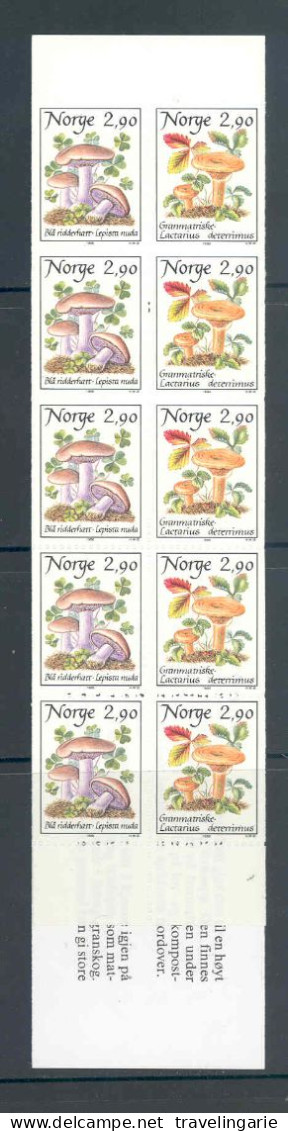 Norway 1987 Stamp Booklet Mushrooms     MNH ** - Pilze